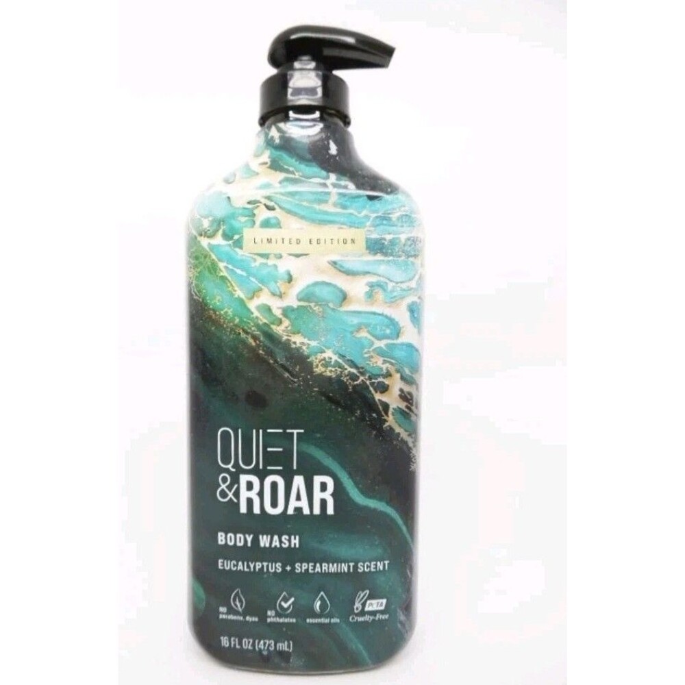 Quiet & Roar Body Body Wash Eucalyptus & Spearmint Scent 16 oz/ea (2 Pack)